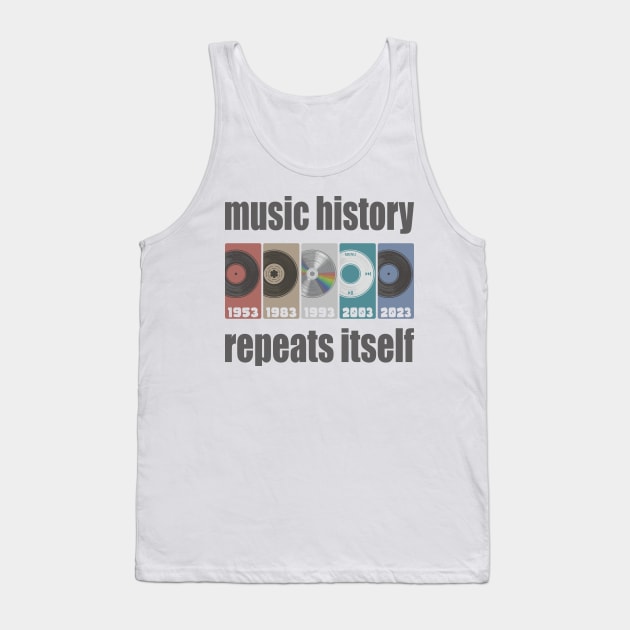 Music History, Repeats Itself Tank Top by North Tight Rope